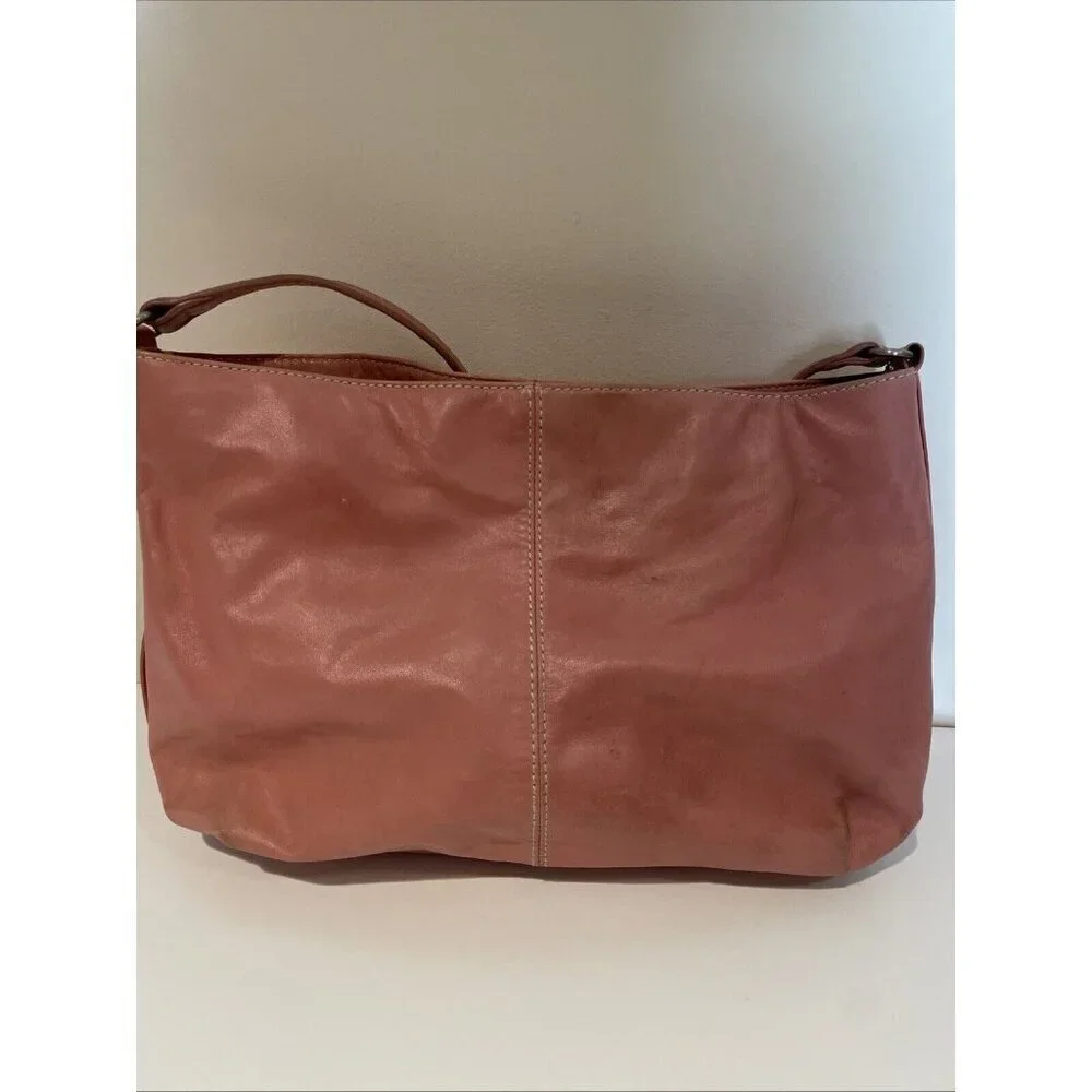 Vintage Etienne Aigner Leather Shoulder Bag Handbag Pink Tassel Bag Charm RARE